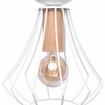 Накладной светильник Imex MD.9053 MD.9053-1-S-WH+WOOD