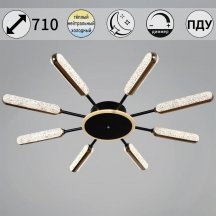 Потолочная светодиодная люстра Reluce 08290-0.3-08 BK+GD