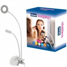 Настольная лампа (UL-00006867) Uniel Backstage ULK-F51-8W/SW/Dim IP20 White с регулятором яркости