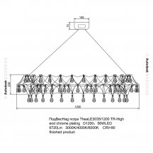 Подвесная люстра Thea LE3035/1200 GD/TR