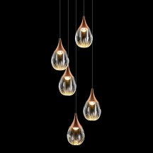 Подвесной светильник DeLight Collection Stilla MD24001004-5A copper/clear