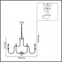 Подвесная люстра Lumion Suana 8317/12