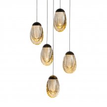 Подвесной светильник DeLight Collection MD25090022 MD25090022-5A matt black/champagne