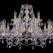 Элитная подвесная люстра Bohemia Ivele Crystal 1411 1411/10+5/240/G
