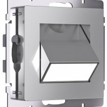 Заглушка для поста с подсветкой, без рамки Werkel серебряные W1154706