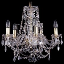 Подвесная люстра в спальню Bohemia Ivele Crystal  1411/5/160/G/Leafs