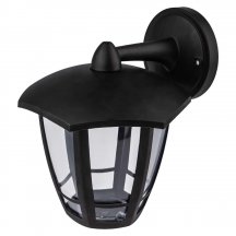 Садово-парковый светильник ЭРА «Дели 3» НБУ 07-40-004 черный 6-гранный настенный IP44 Е27 max 60Вт Б0051188