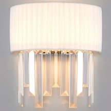 Современное бра Eurosvet Amantea 10122/2 хром/прозрачный хрусталь Strotskis (10106/2)