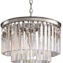 Подвесная люстра DeLight Collection 1920s Odeon KR0387P-6 chrome/clear