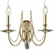 Бра Crystal Lux Victoria AP2 Gold/Amber
