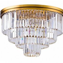 Потолочная люстра 1920s Odeon 9513C/600R gold/clear Потолочная люстра 1920s Odeon 9513C/600R gold/clear