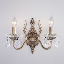 Бра Eurosvet 3281/2 античная бронза/прозрачный хрусталь Strotskis из Китая