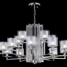 Подвесная люстра Crystal Lux Nicolas SP-PL10+5 Nickel/White