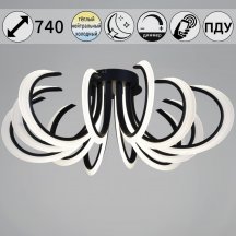 Потолочная люстра Reluce 74390-0.3-6+6 black