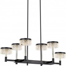 Подвесная люстра DeLight Collection Diamond cut MD21020075-6B matt black