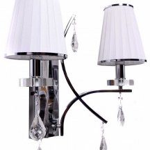 Настенный светильник с выключателем Lumina Deco Glamour LDW 66247-2 WT+CHR