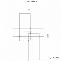 Потолочная люстра iLedex Grace 231/3-60W-3000K GL