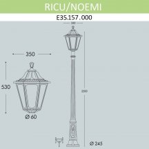 Наземный фонарь Fumagalli Noemi E35.157.000.AXH27