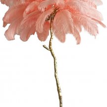 Торшер DeLight Collection Ostrich Feather BRFL5014 pink/antique brass