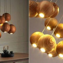 Подвесной светильник Imperiumloft Lofter Wooden Sphere 40,157