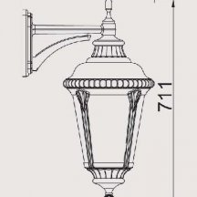 Настенный фонарь уличный Oasis Light 79752М Bl