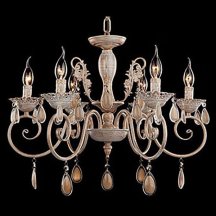 Подвесная люстра Eurosvet 10009/6 золото с белым (Россия)