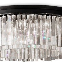 Потолочная люстра 1920s Odeon KR0387C-10B/P black/clear