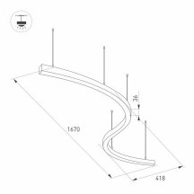 Подвесной светодиодный светильник Arlight SP-Line-Hang-Arc-S3535-D800-65W Day4000 034050(1)