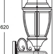 Настенный фонарь уличный Oasis Light ARSENAL L 91201L 08 Bl