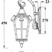 Настенный фонарь уличный Oasis Light PORTO 86102 Gb