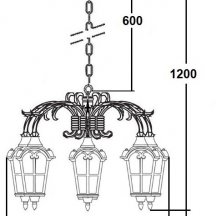 Уличный светильник подвесной Oasis Light PORTO 86170/6 16 Gb