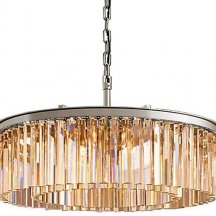 Подвесная люстра DeLight Collection 1920s Odeon KR0387P-10B chrome/amber