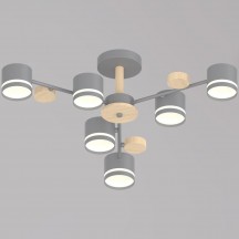 Потолочная люстра Reluce 68730-0.3-06 GX53 GREY+WOOD