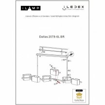 Потолочная люстра Dallas 2078-6L BR