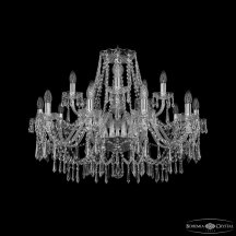 Элитная подвесная люстра Bohemia Ivele Crystal 1403 1403/10+5/300 Ni