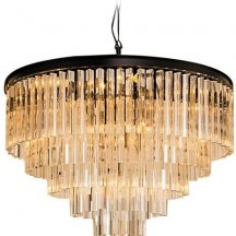 Подвесная люстра DeLight Collection 1920s Odeon KR0387P-10A black/amber