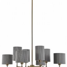 Люстра на штанге Indigo Plisse 13033/8R Brass