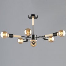 Люстра Reluce 99960-0.3-06 BK+WOOD