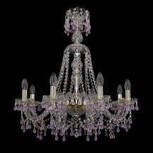 Люстра для натяжных потолков Bohemia Ivele Crystal 1410 1410/8/240/XL-74/G/V7010