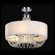 Потолочная люстра Newport 1406/S white с тканевым плафоном