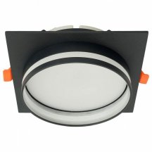 Светильник встраиваемый Feron DL703 LUNA потолочный GX70 черный квадрат 51100