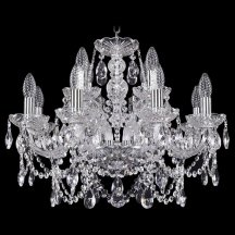 Элитная люстра Bohemia Ivele Crystal 1411 1411/8+4/195/Ni