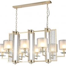 Подвесная люстра Crystal Lux Nicolas SP8 L1000 Gold/White