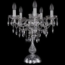 Классическая настольная лампа Bohemia Ivele Crystal 1415 1415L/5/141-47/Ni