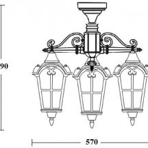 Потолочный светильник уличный Oasis Light PORTO 86170A/3 02 Gb