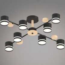 Потолочная люстра Reluce 68730-0.3-08 GX53 BK+WOOD