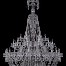 Люстра в гостиную Bohemia Ivele Crystal 1410 1410/24+12+6/460/XL-175/2d/Ni/V0300