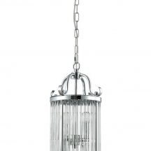 Подвесная люстра Crystal Lux Tadeo SP4 D200 Chrome/Transparente