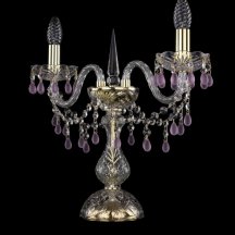 Классическая настольная лампа Bohemia Ivele Crystal 1410 1410L/2/141-39/G/V7010