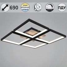 Потолочная люстра  78560-0.3-04 BK+WOOD